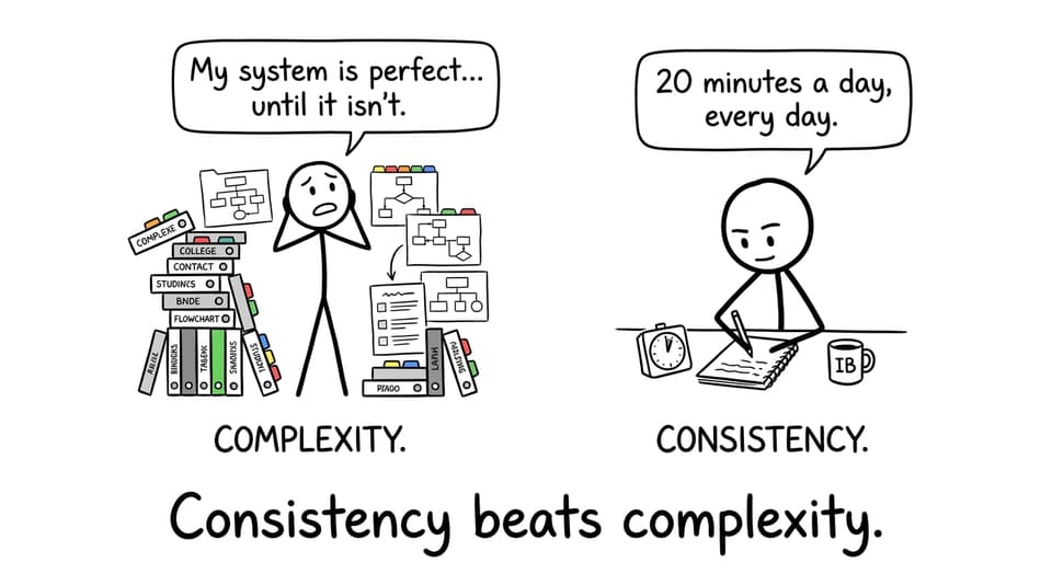 Consistency beats complexity comic