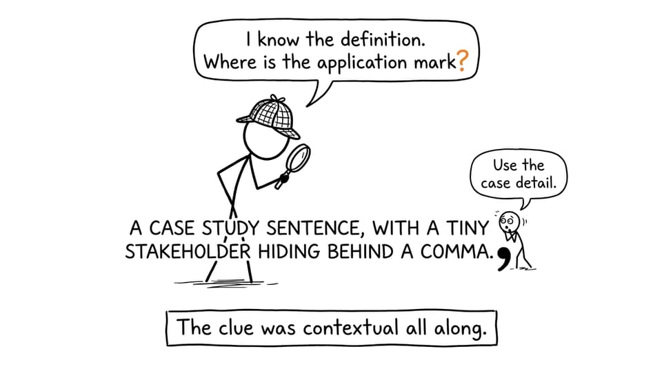 A student detective searches for the missing application mark