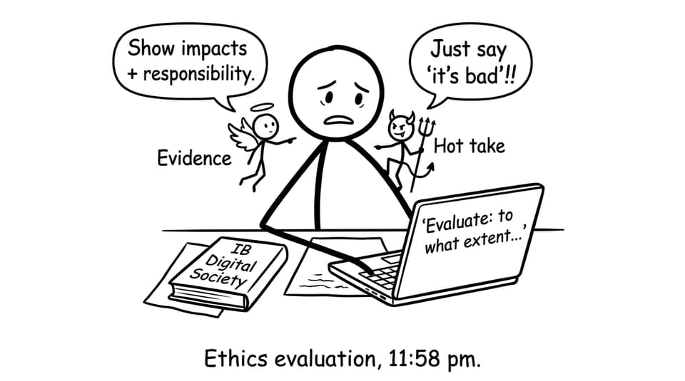 An IB student choosing evidence over hot takes