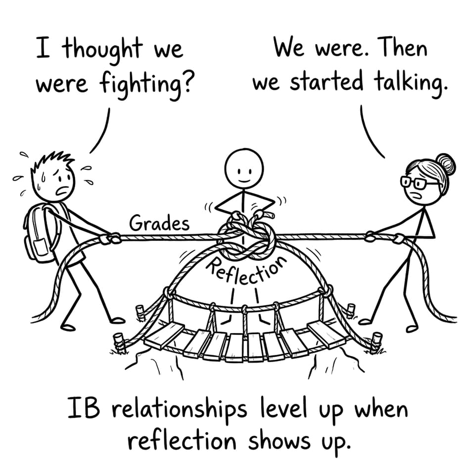 IB relationships level up when reflection shows up.
