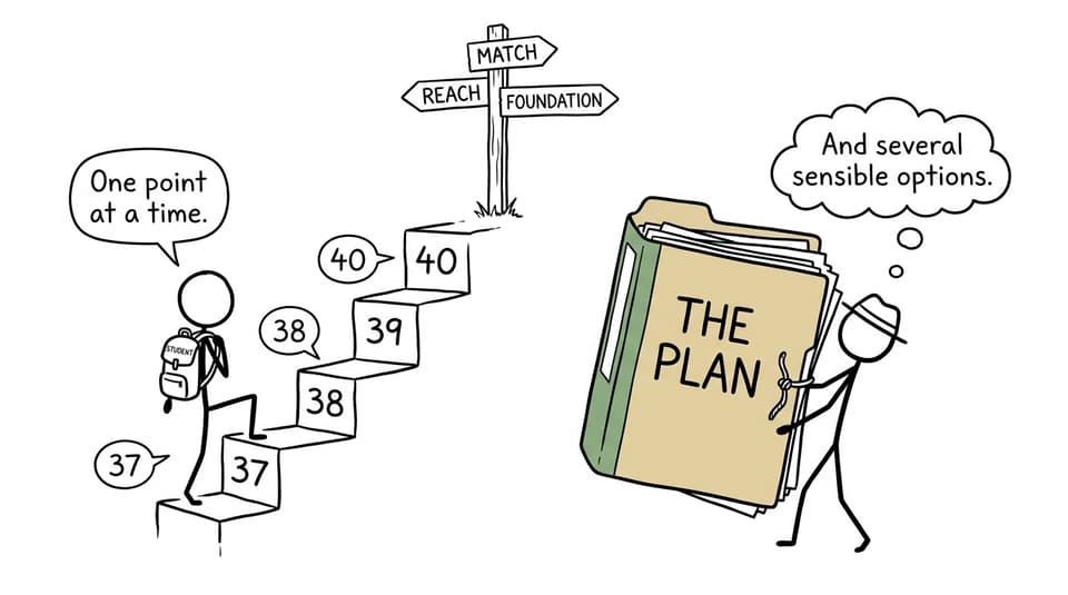 An IB family builds a balanced university list one point at a time