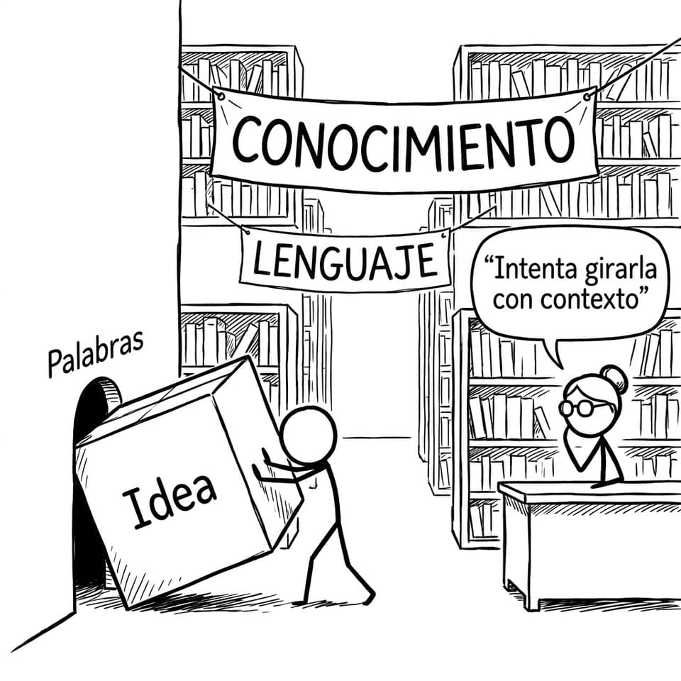 Comic sobre idea que no cabe en palabras