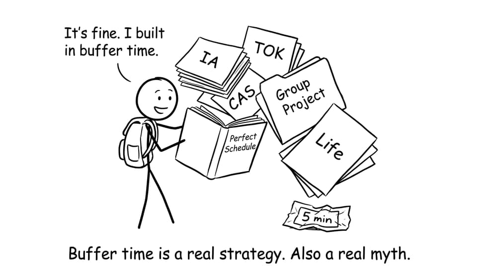 A crushed buffer time joke comic