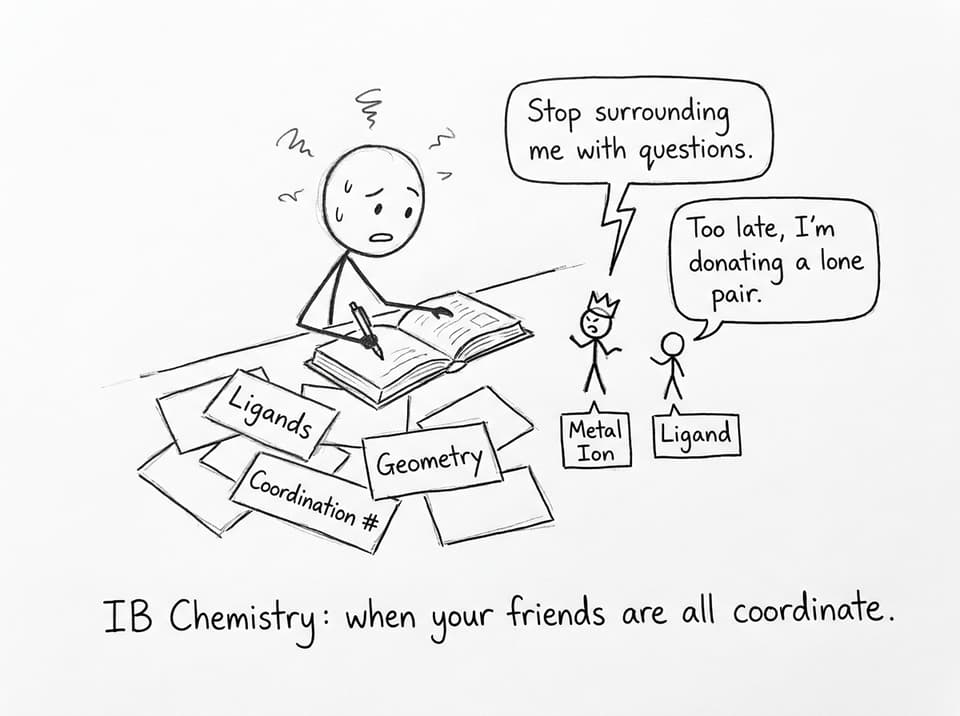 IB Chemistry complex ion joke: coordinate friends