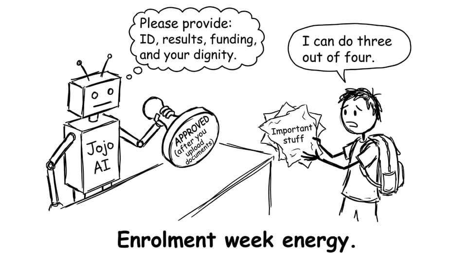 Enrolment week energy comic