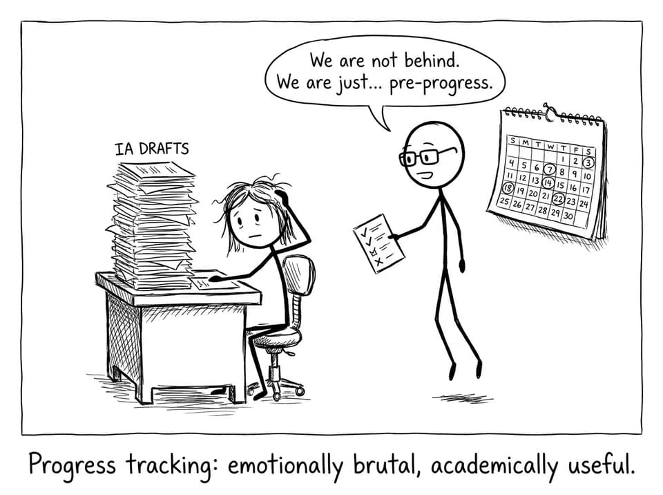 Progress tracking: emotionally brutal, academically useful.