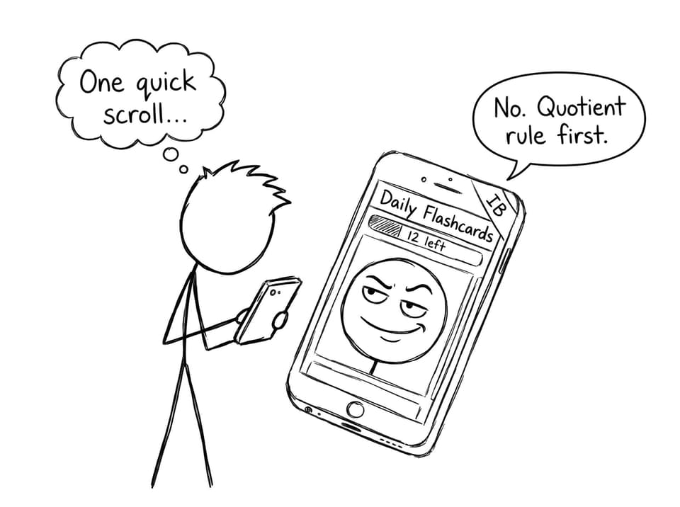 Comic: phone refuses scrolling until quotient rule