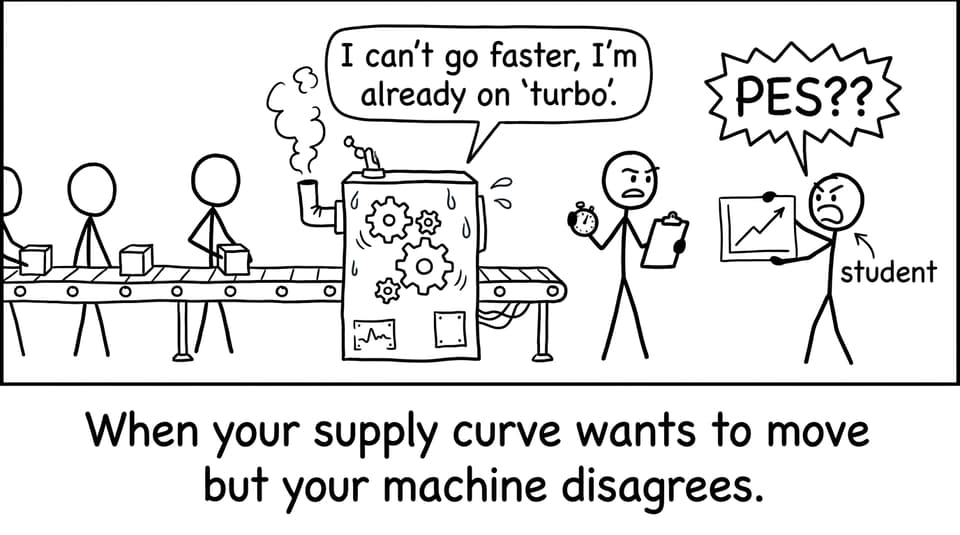 Machine refuses to move the supply curve
