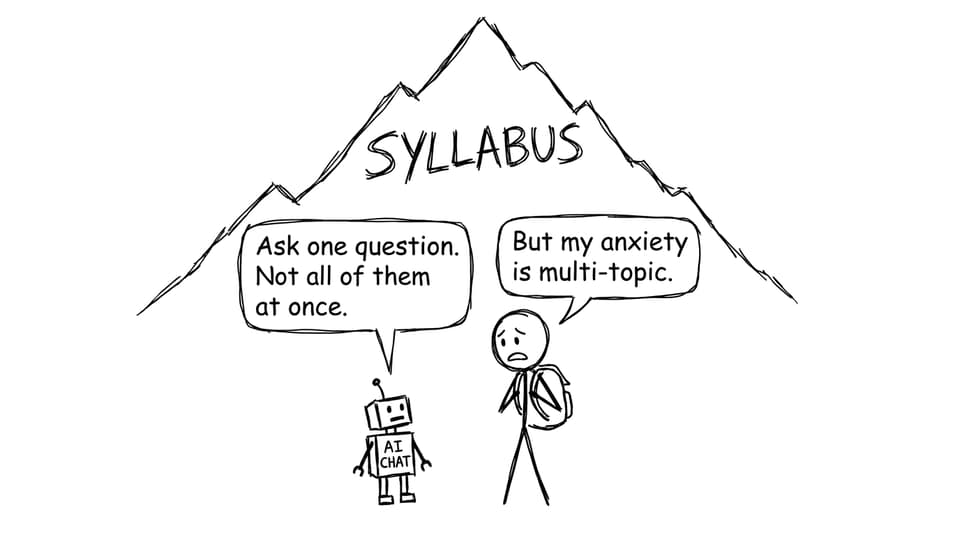 AI Chat mountain anxiety joke