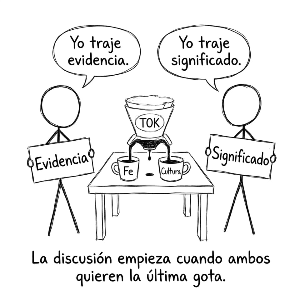 La discusión empieza cuando ambos quieren la última gota