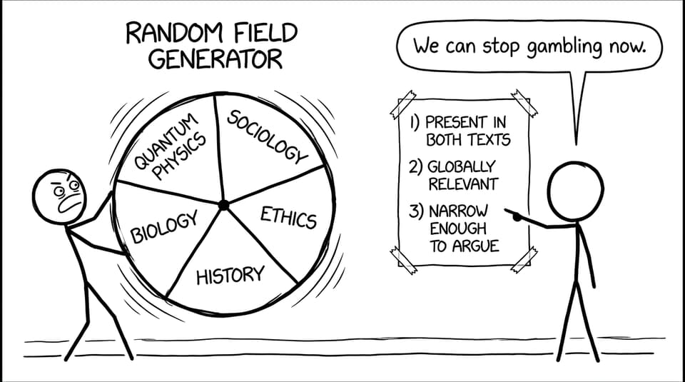 A funny random field generator comic