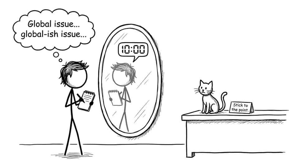 IO practice: mirror, countdown timer, judging cat
