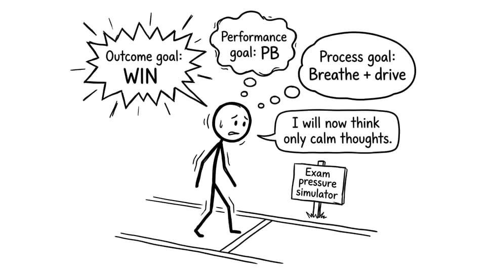 Outcome vs performance vs process goals under pressure