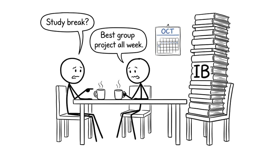 Two IB students discover that a study break can be the beginning of a friendship