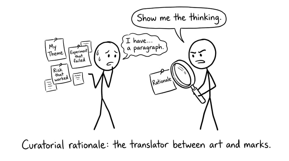 Curatorial rationale comic
