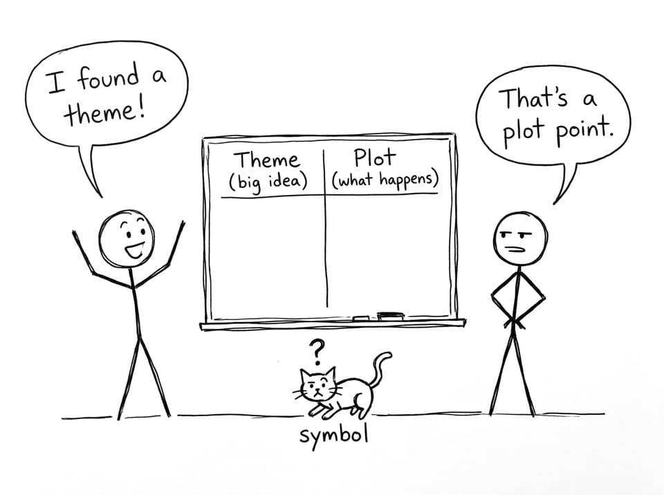 Theme vs plot comic