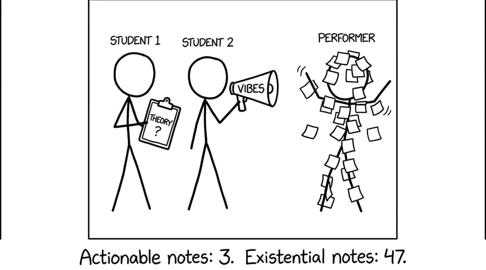 Feedback notes: useful vs existential