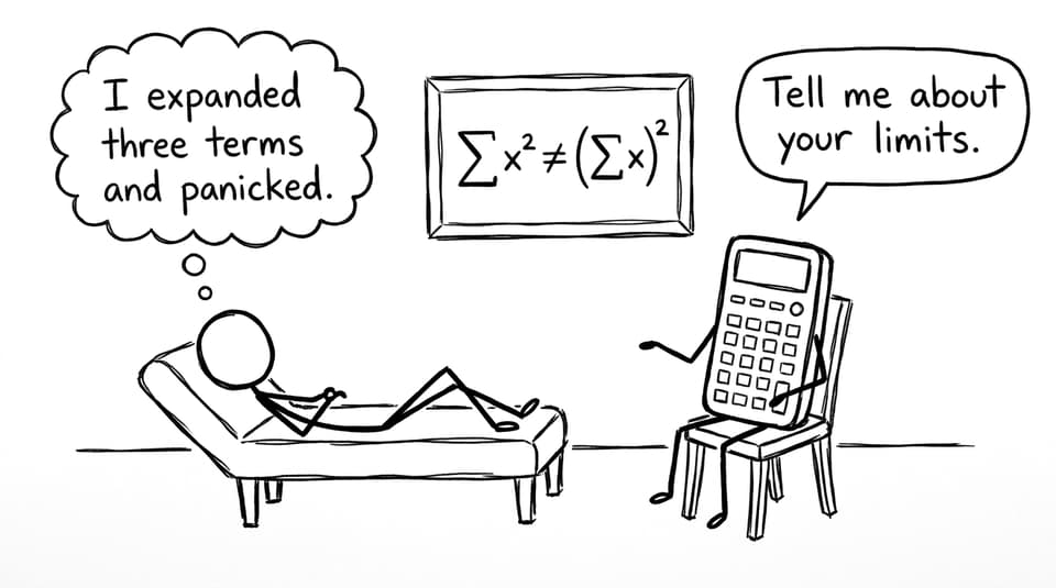 Calculator therapist sigma joke