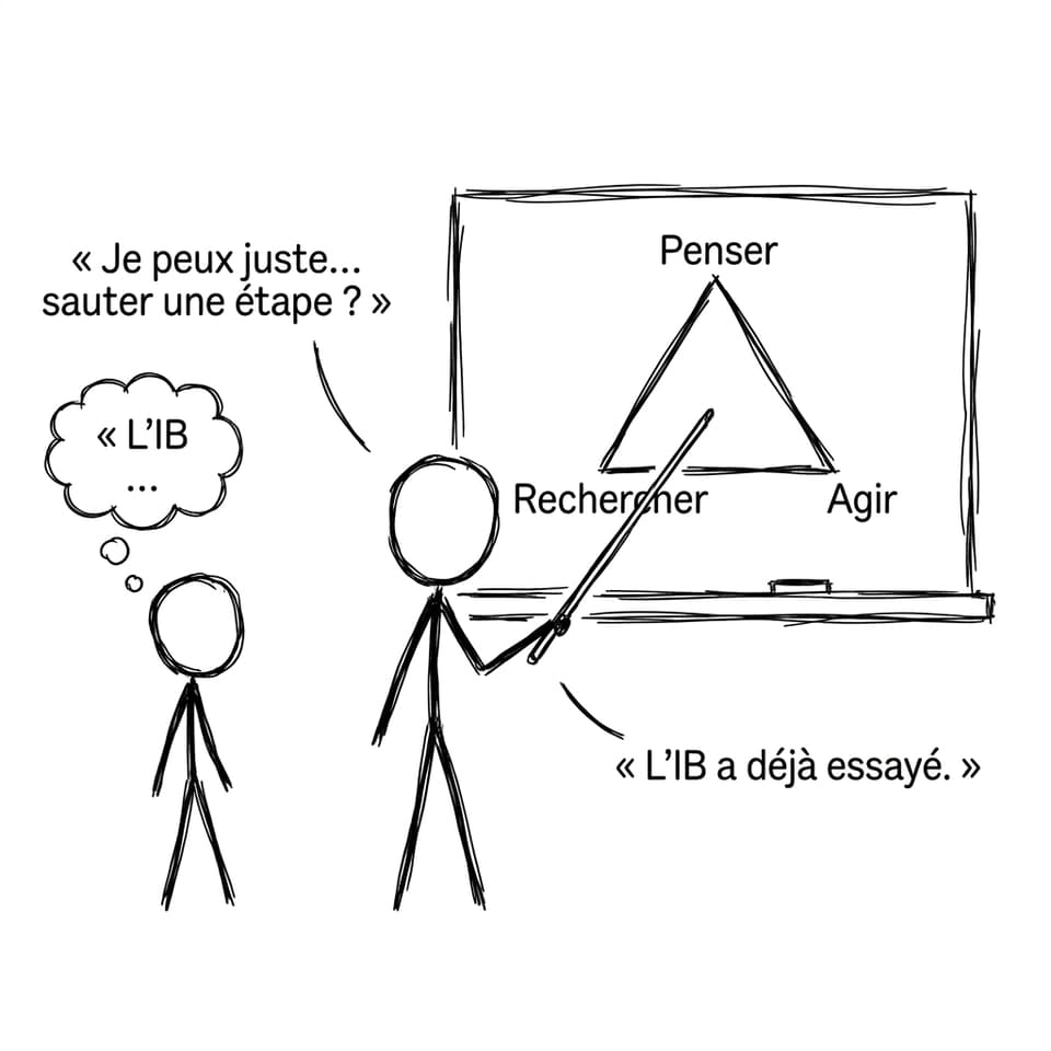 Triangle penser rechercher agir