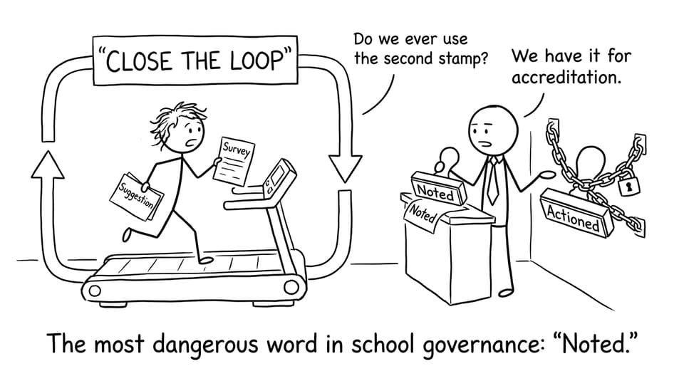 Feedback loop treadmill joke