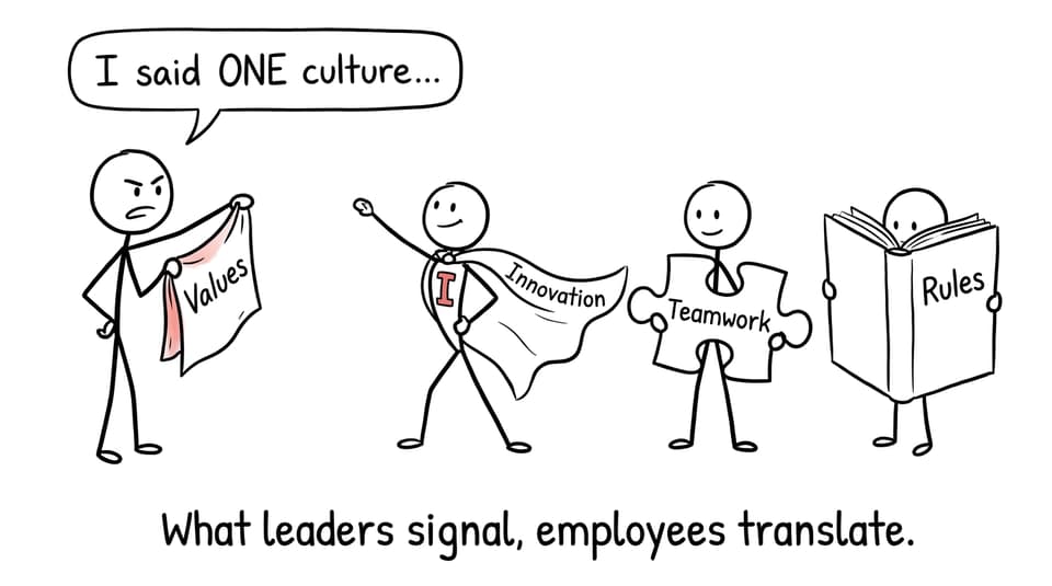 Values banner interpreted differently