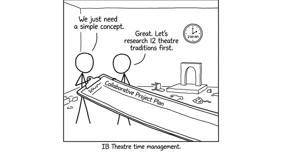 IB Theatre time management comic