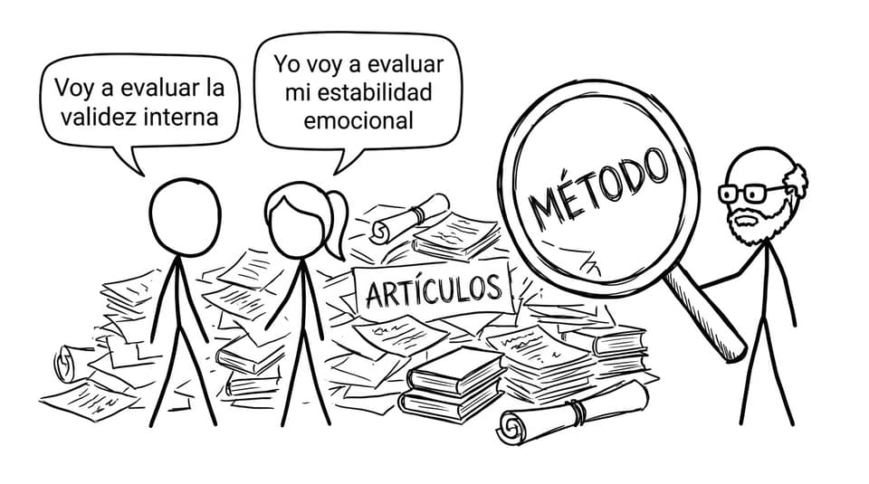 Dos estudiantes evaluando estudios con lupa