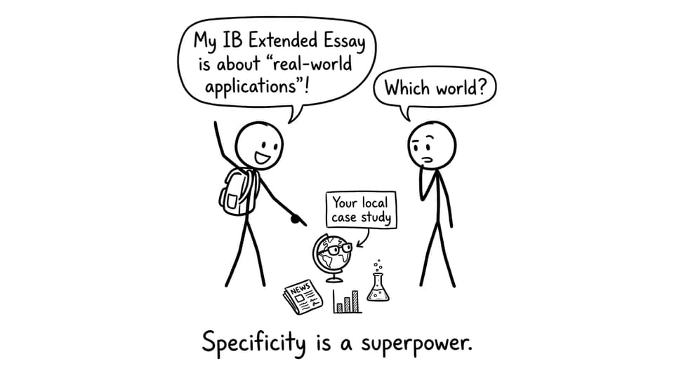 Comic about specificity and the real world
