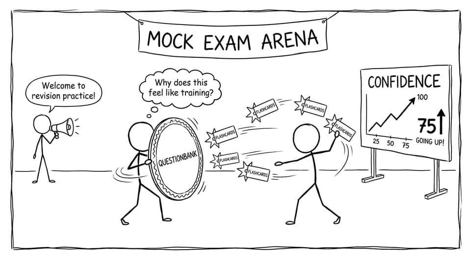 Mock exam arena joke