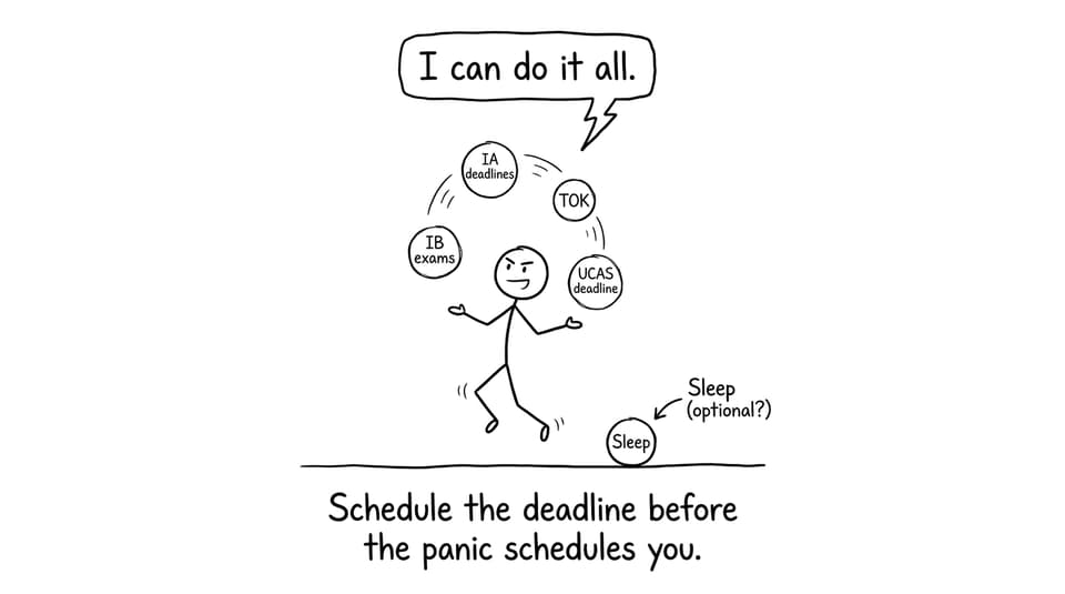 Comic: juggling IB and UCAS