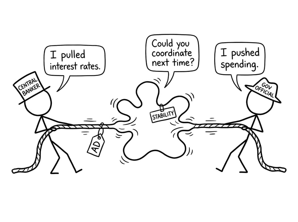 Tug-of-war over AD labelled Stability