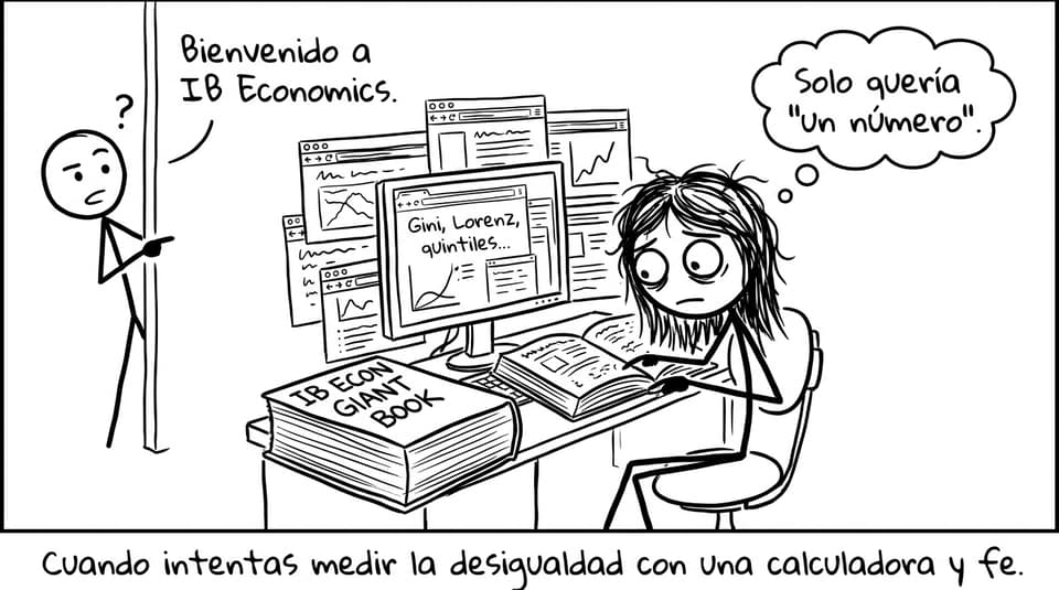 Estudiante midiendo desigualdad con fe