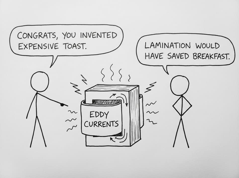 Transformer as space heater joke