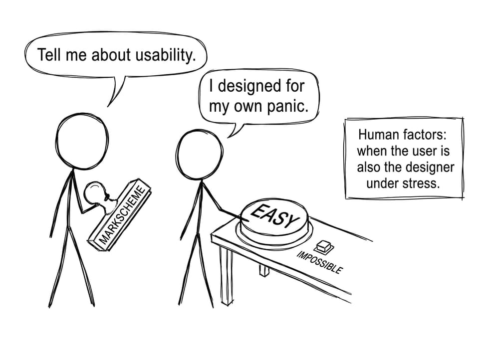 IA usability under stress comic
