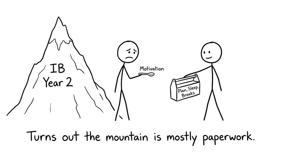 Student vs the IB mountain