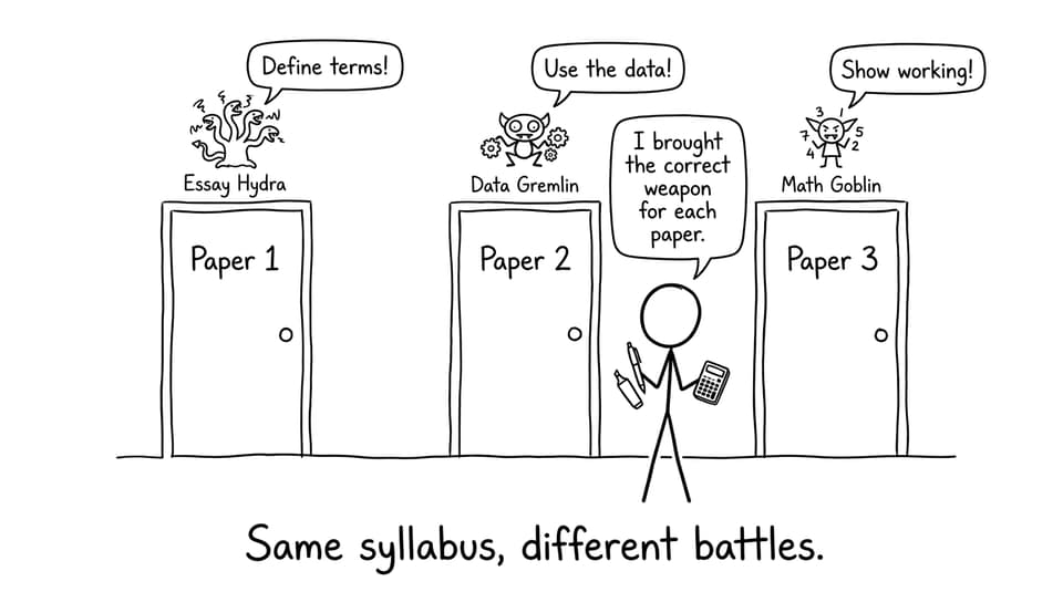 Same syllabus, different battles.