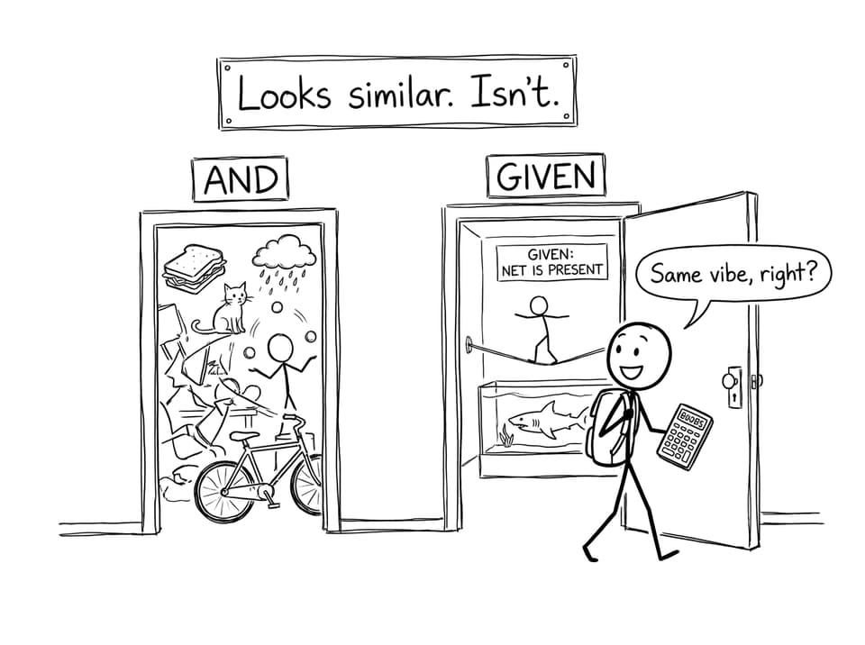 Comic: AND vs GIVEN doors