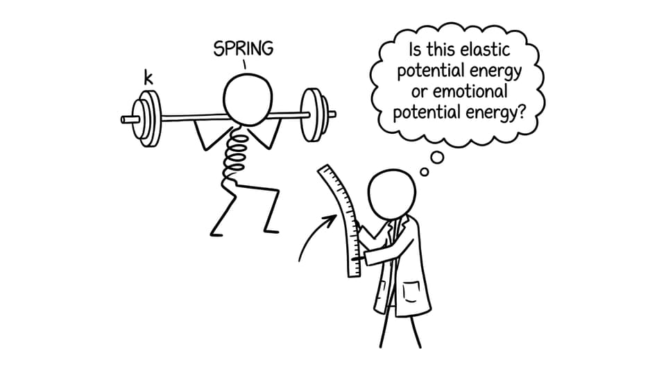 Spring doing squats joke comic