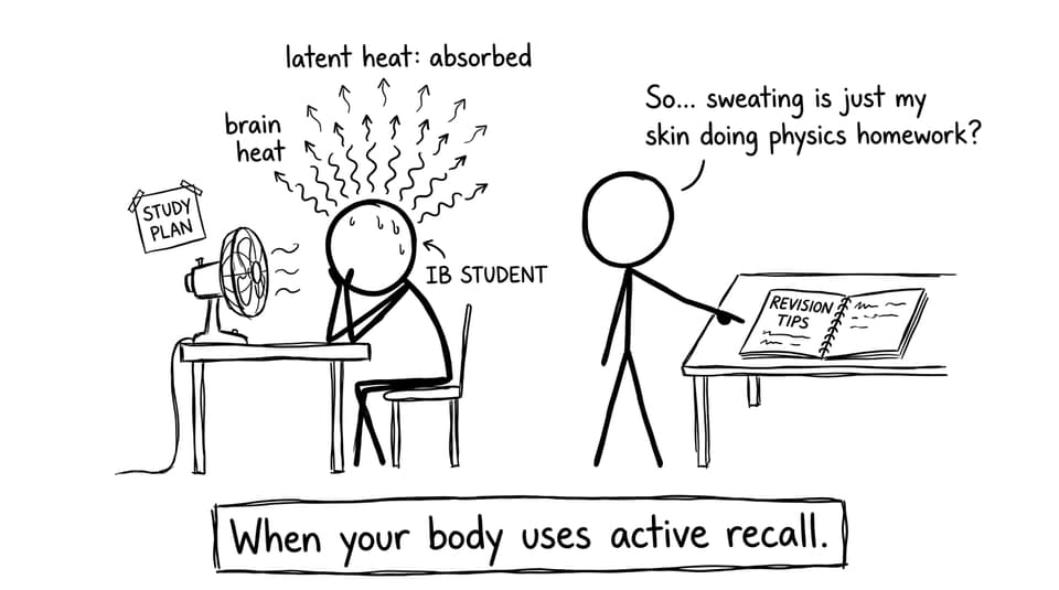 IB student sweating physics homework