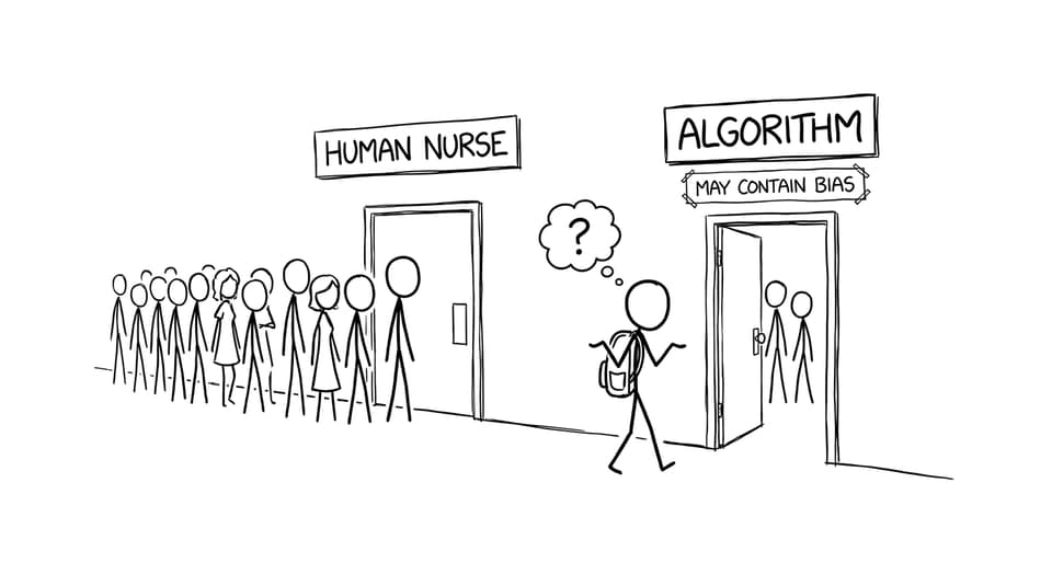 Choosing the shorter queue, meeting the bias sign