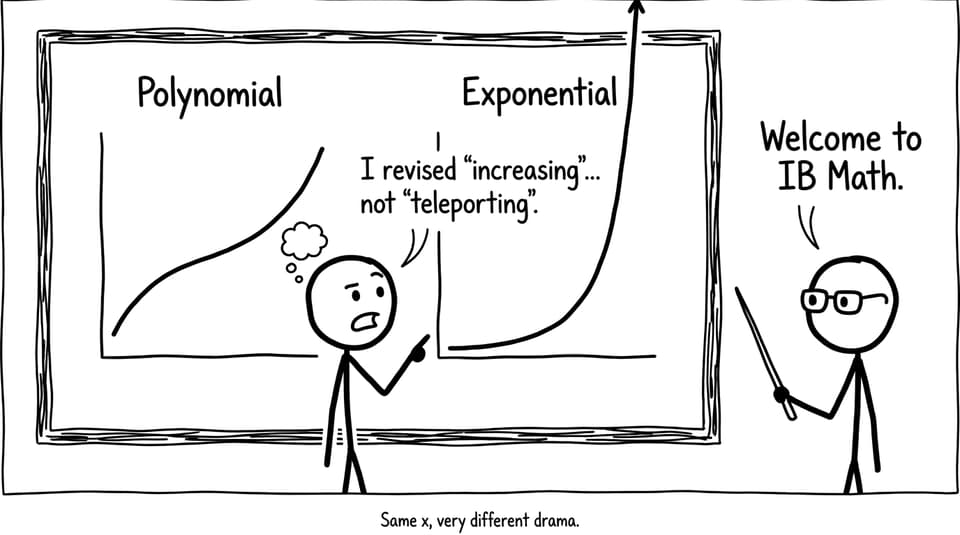 Student vs exponential graph (comic)