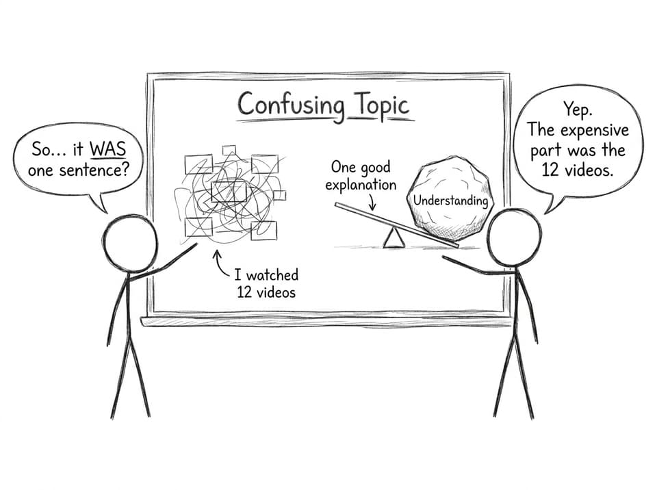 One good explanation lever comic