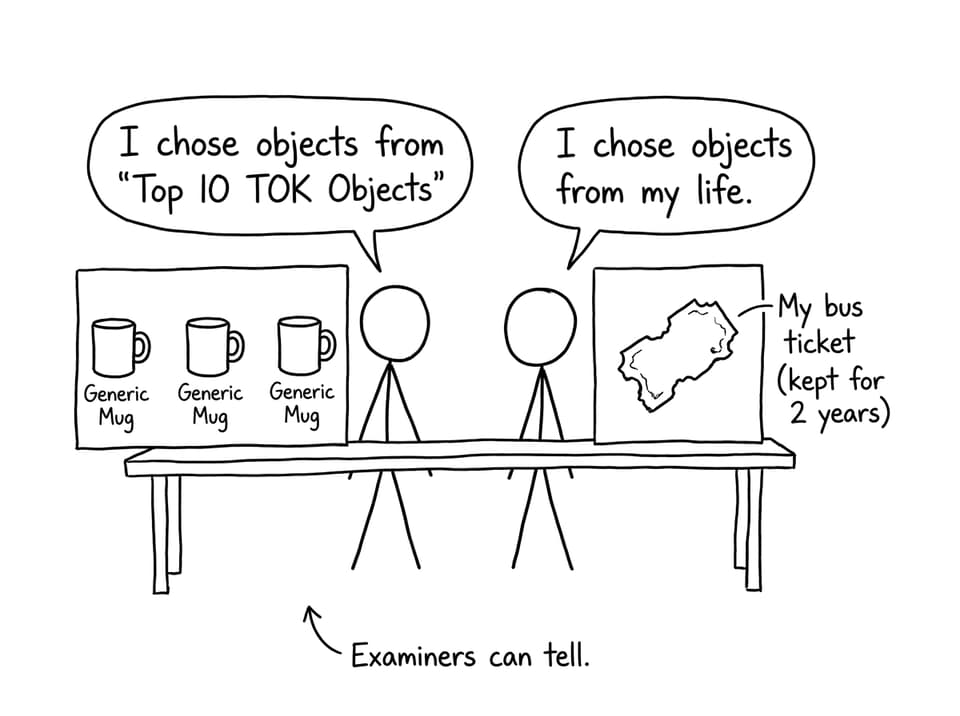 TOK exhibition objects joke