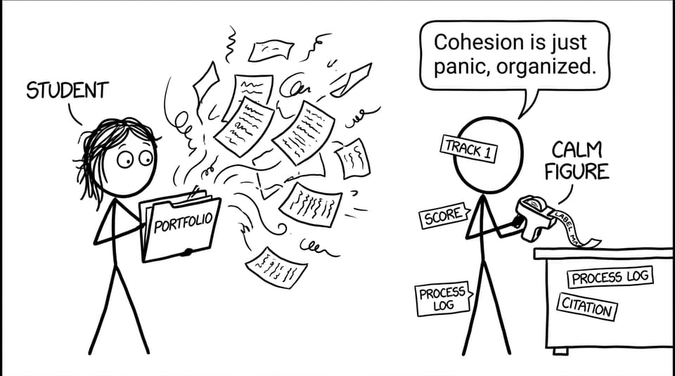 Portfolio chaos cohesion is panic organized comic