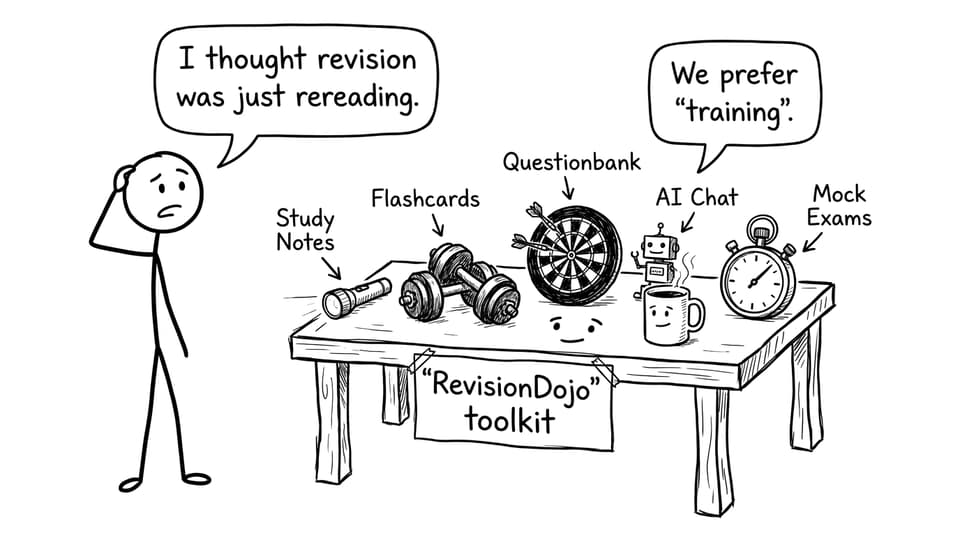 RevisionDojo toolkit comic