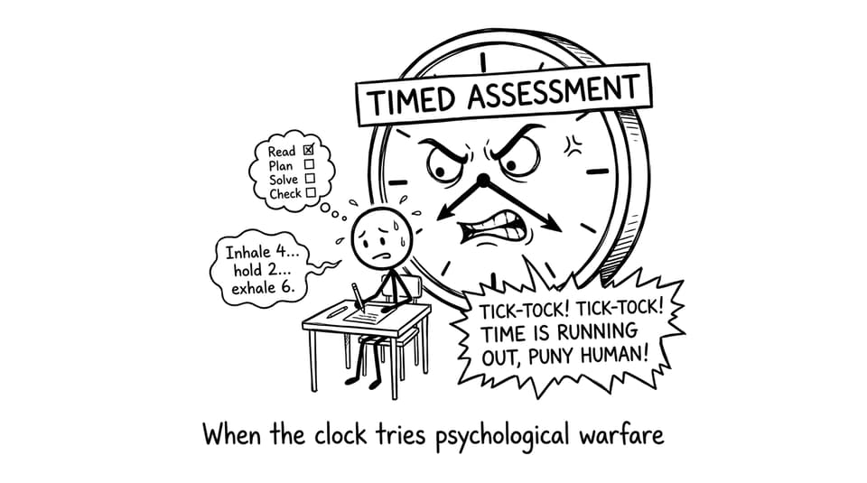Timed assessment psychological warfare