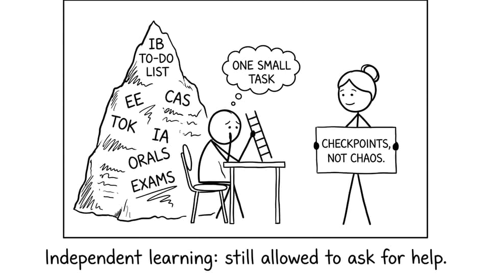 Student vs the IB to-do mountain