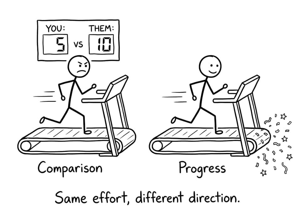 Comparison vs progress treadmill