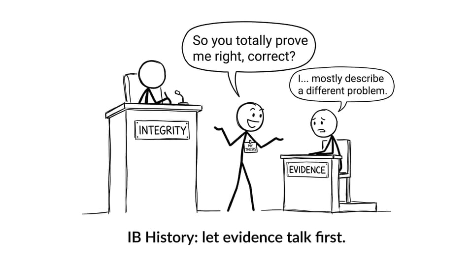 IB History: let evidence talk first.
