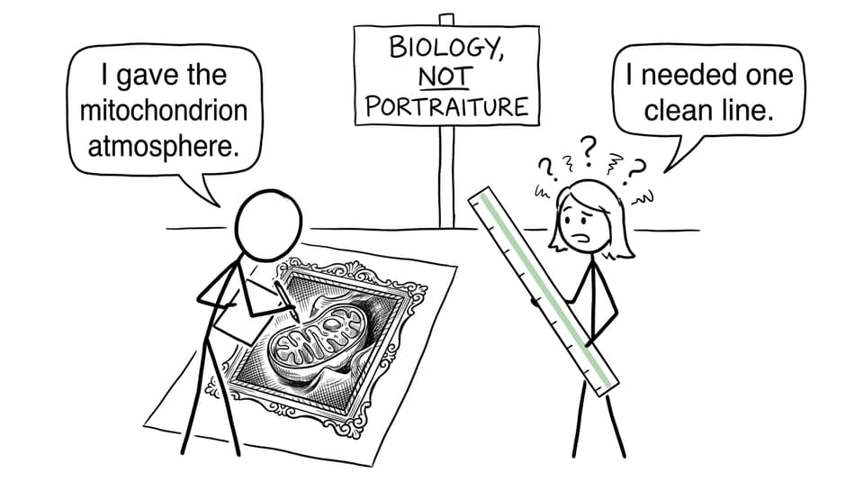 Comic about treating a scientific diagram like a portrait